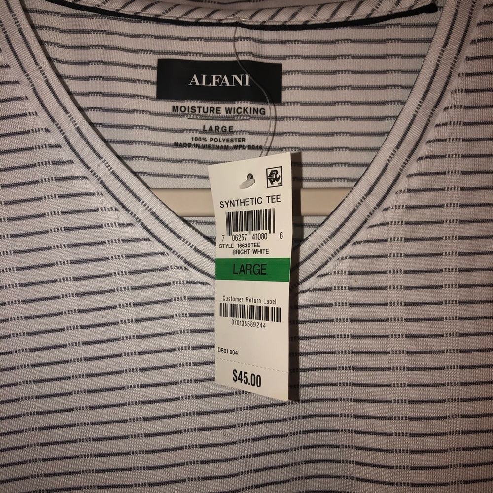 Men’s Alfani moisture wicking shirt size large